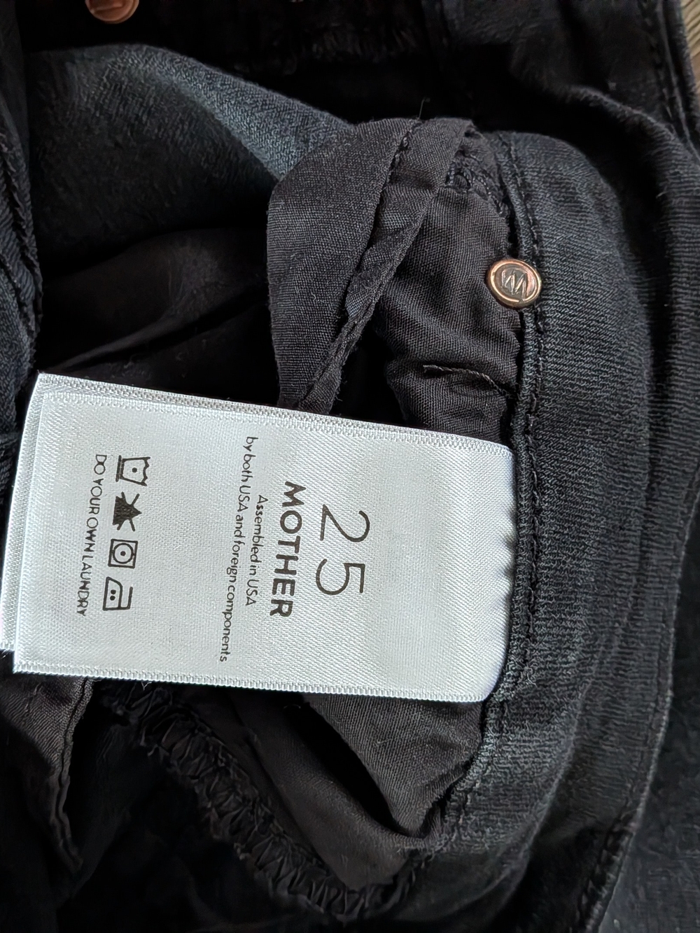 MOTHER Black Denim Jeans Size 25